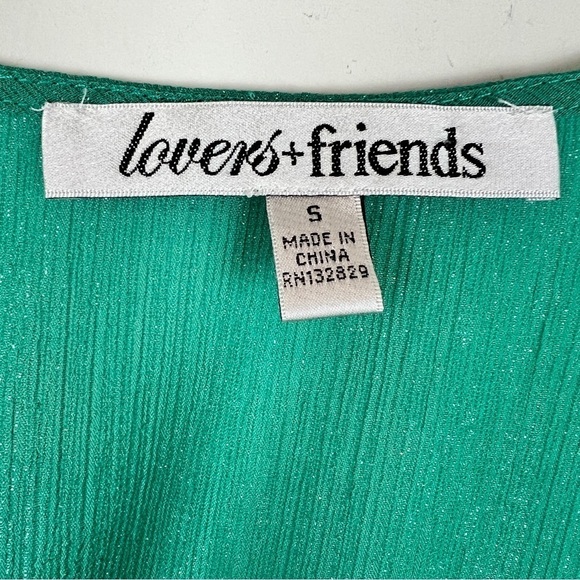 Lovers + Friends Green Blouse size S - Picture 4 of 6